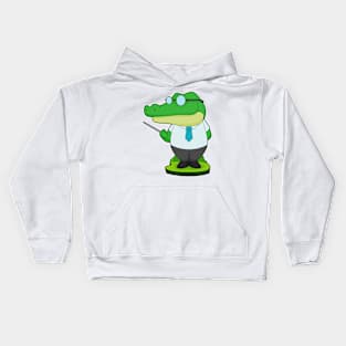 Crocodile Teacher Pointer Kids Hoodie